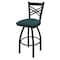 Holland Bar Stool Co 30" Swivel Bar Stool, Black Wrinkle, Graph Tidal Seat 82030BW022 - alternate 1